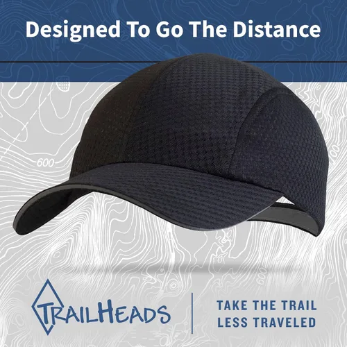 Vista 3 de TrailHeads Race Day Performance - Gorra deportiva ligera de secado rápido para hombre, talla única