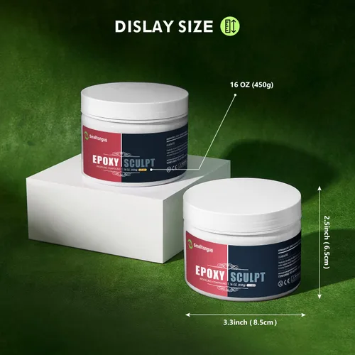 Vista 2 de Smalltongue AB Epoxy Sculppt Clay, compuesto de modelado de 2 partes (A y B) 2 libras, arcilla de pasta de modelado de escultura epoxi
