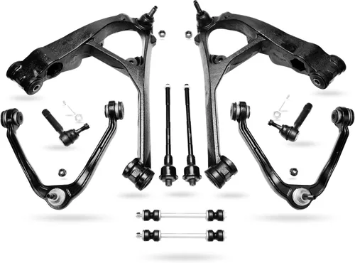Vista 236 de Detroit Axle - Kit de suspensión frontal de 10 piezas para Chevy Trailblazer EXT GMC Envoy XL XUV Buick Rainier Isuzu Ascender Olds Bravada, brazos