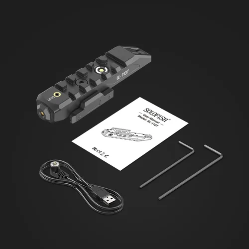 Vista 7 de Solofish 2-in-1 Mounted Laser Sight is Compatible with Mlok/Picatinny Rail for Rifle, Low-Profile Tactical Green/Blue/Red Laser Sight, Magnetic