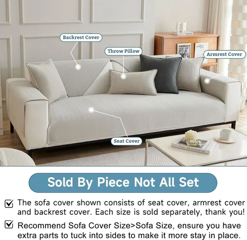 Vista 7 de OTOB Funda de sofá de felpilla para perros, lavable, antideslizante, apta para mascotas y niños, protector de muebles para todos los estilos