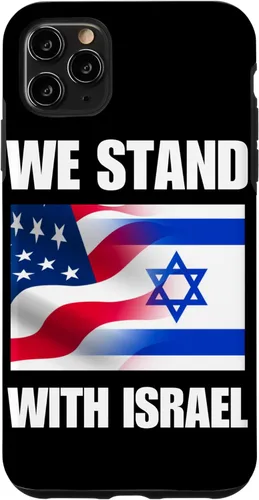 Vista 13 de American Flag Israel Flag We Stand for Israel Men and Women Case for iPhone 17