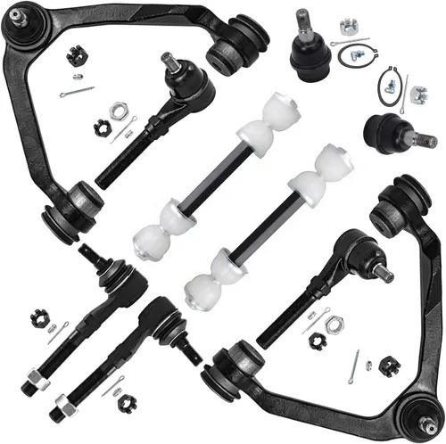 Vista 171 de Detroit Axle - Kit de suspensión frontal de 10 piezas para Chevy Trailblazer EXT GMC Envoy XL XUV Buick Rainier Isuzu Ascender Olds Bravada, brazos