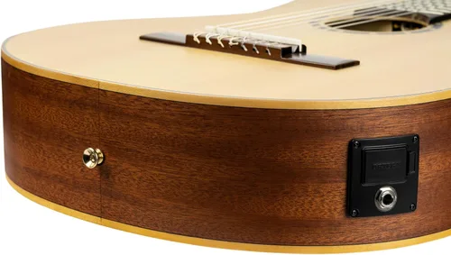 Vista 11 de Family Series Pro - Guitarra clásica de nailon acústico eléctrico de 7 cuerdas con bolsa