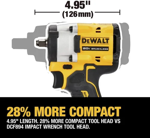 Vista 8 de DEWALT ATOMIC 20V MAX* 3/8 pulgadas Llave de impacto inalámbrica con yunque