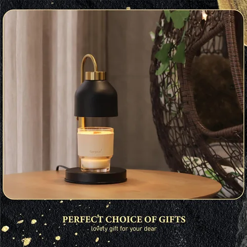 Vista 4 de AIKUT Candle Warmer Lamp, with 2 Bulbs,Timer & Dimmer,Height Adjustable Electric Top Candle Melter,Compatible with Large Yankee Candle Jars,3 Wick