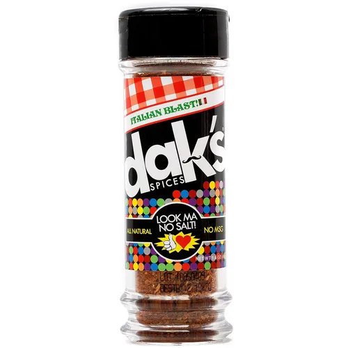 DAK's Spices Italian Blast - Mezcla de condimentos 100% sin sal y azúcar, condimento premium y saludable, sin GMS, sin conservantes, sin cloruro de