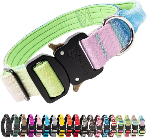 Vista 33 de TSPRO Collares Premium para Perros Collar Táctico para Perro con Asa y Hebilla Metálica de Liberación Rápida de Servicio Pesado Duradero Grueso