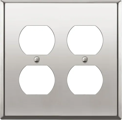 Vista 20 de ENERLITES Placa de pared de metal para receptáculo dúplex, acero inoxidable, tapa de tomacorriente, resistente a la corrosión, tamaño estándar