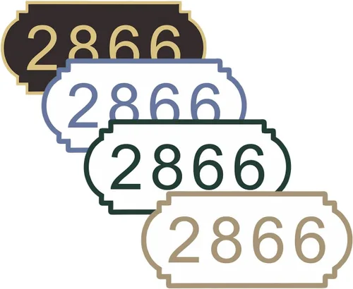 Vista 11 de Letrero de dirección personalizado para casa, placa acrílica de número de casa, letrero de dirección horizontal, números de casa reflectantes