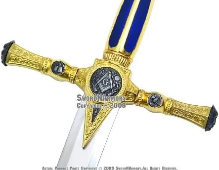Vista 4 de Munetoshi - Espada masónica fraterna de 39 pulgadas, caballero templario masonería