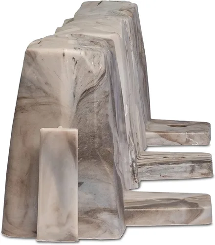 Vista 5 de EasyFlex Borde de Paisaje sin Excavación con Espigas de Anclaje, Borde Decorativo de Jardín de Aspecto de Piedra de 2.7 Pulgadas de Altura, Kit