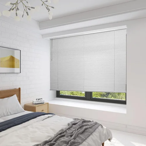 Vista 6 de Persianas venecianas sin cordones para ventanas, persianas opacas horizontales de aluminio venecianas para ventanas de baño