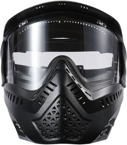 Vista 2 de Lancer Tactical Máscara de Airsoft y Paintball de Rostro Completo de Alta Resistencia con Visor de Polietileno