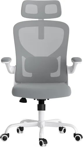 Ergonomic Office Desk Chair with Headrest, High Back Computer Gaming Chair, Adjustable Lumbar Support Swivel Rolling Chair for Home Office Study