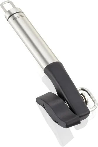 Vista 7 de Abrelatas Leifheit Exact, White Strong Stainless Steel Deluxe Tin Opener, Rueda de corte con engranajes de acero endurecido, Abrelatas eficaz
