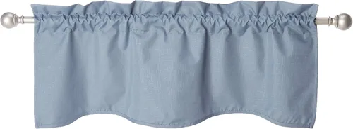 Vista 4 de Eclipse Kendall - Cortina de ventana con cenefa festoneada moderna con bolsillo para barra para cocina o baño, 42 x 18 pulgadas, alcachofa