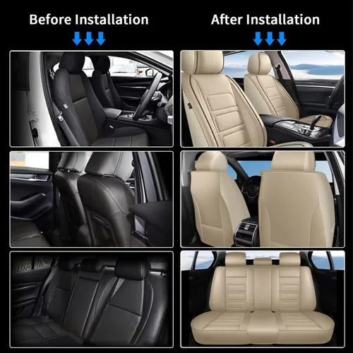 Vista 40 de TTX LIGHTING 2 fundas de asiento delantero compatibles con Subaru Ascent 2019-2024 2025, fundas de asiento de piel sintética compatibles con bolsa