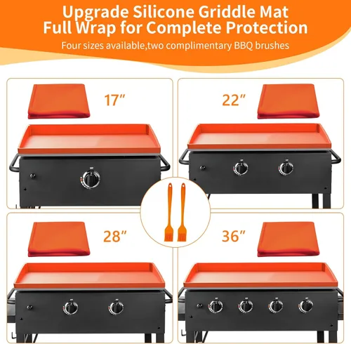 Vista 6 de Upgraded Silicone Griddle Mat 0f Full Cover for Blackstone Grill,36 Inch Blackstone Griddle Cover of Heavy Duty Food Grade Silicone,Keep The Griddle