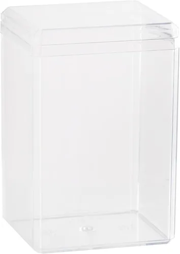 Vista 19 de Hammont Caja de acrílico – Cajas de regalo de fiesta – Cubo transparente con bordes redondeados para regalos, bodas, golosinas, dulces y accesorios