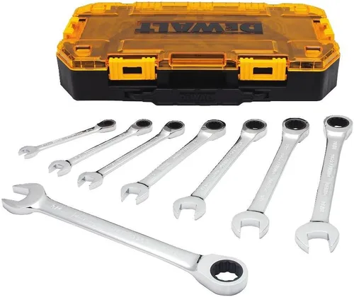 Vista 4 de DEWALT Juego de herramientas mecánicas, 192 piezas con juego de llaves de trinquete combinadas, 8 piezas SAE (DWMT75049 y DWMT74733)