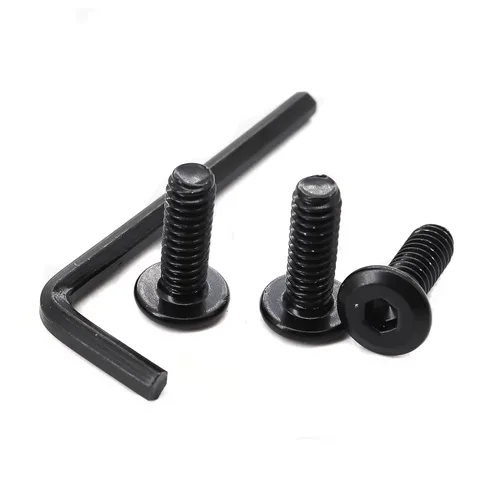 binifiMux 20pcs 1/4 "-20 x 1 Remache negro avellanado Tornillos de conexión de acero inoxidable 304