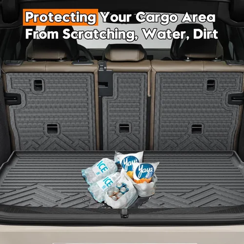 Vista 3 de KUST Alfombrilla de carga para maletero para BMW X3 2025 2026, forro de carga trasera de goma con alfombrilla de respaldo para accesorios X3