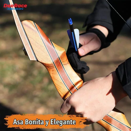 Vista 10 de DEERACE Archery 58" 60" Hunting Recurve Bow, Bow and Arrow Set for Adults Youth Beginner Hunting Targeting Archery
