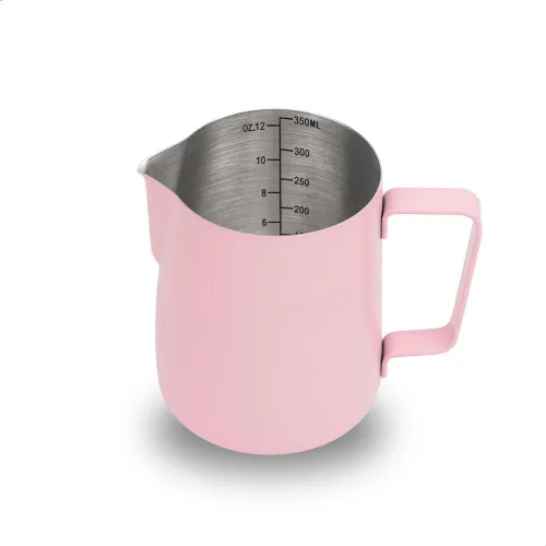 Vista 19 de watchget Jarra Espumadora de Leche 350ml/600ml/900ml/1500ml (12oz/20oz/32oz/52oz) - Jarra de Acero Inoxidable para Vapor de Espresso