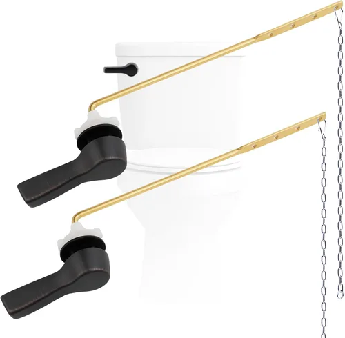 Vista 11 de Hygie Rinse Manija de inodoro de metal de repuesto para manija de inodoro, mango universal de montaje frontal compatible con TOTO/Glacier Cromado