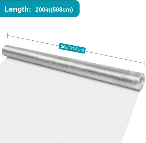 Vista 7 de Rollo de malla de acero inoxidable 304 de 36 x 200 pulgadas con guantes resistentes a puñaladas, repuesto de pantalla de ventana a prueba