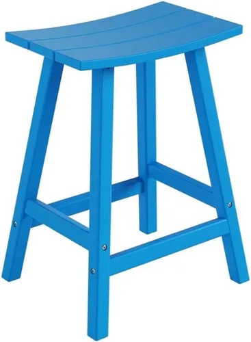 Vista 57 de Costaelm Juego de 2 taburetes de bar para todo tipo de clima, 29 pulgadas de altura, taburetes de bar Adirondack de polietileno para patio, terraza