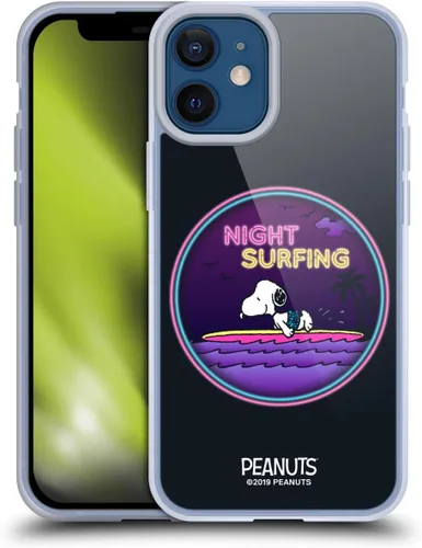 Vista 131 de Head Case Designs Snoopy Aloha Disco - Funda de gel con licencia oficial de Peanuts Surf [protección de grado militar] compatible con Apple iPhone