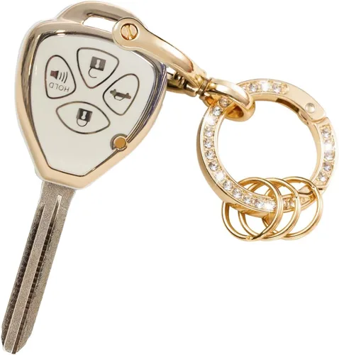 Vista 7 de Funda para llavero con llavero de metal compatible con Toyota Avalon 2008-2013 / Camry 2007-2011 / Corolla 2008-2013 / 2009-2014 Venza Accessories