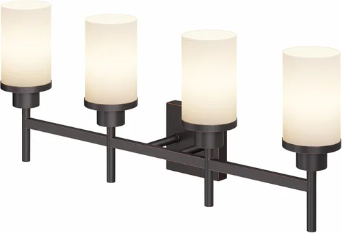 Vista 13 de Lámparas de pared sobre espejo de baño con vidrio esmerilado blanco, aplique de pared para porche, pasillo, entrada, bronce aceitado T001ORB-L1