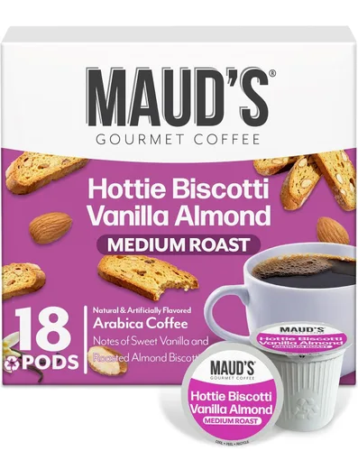 Vista 65 de Maud's - Cápsulas de café reciclables, compatibles con la cafetera Keurig K-Cup, una sola porción de café 100% arábica de tueste medio, 18