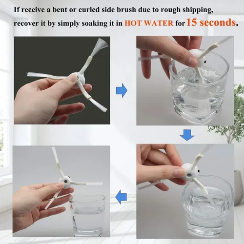 Vista 7 de Accessories Kit Compatible with Roborock S4 S5 S6 E4 E20 E25 E35 S50 Xiaomi Mi Mijia Robotic Vacuum, 22 Pack Replacement Parts, 2 Main Brush, 6 Side