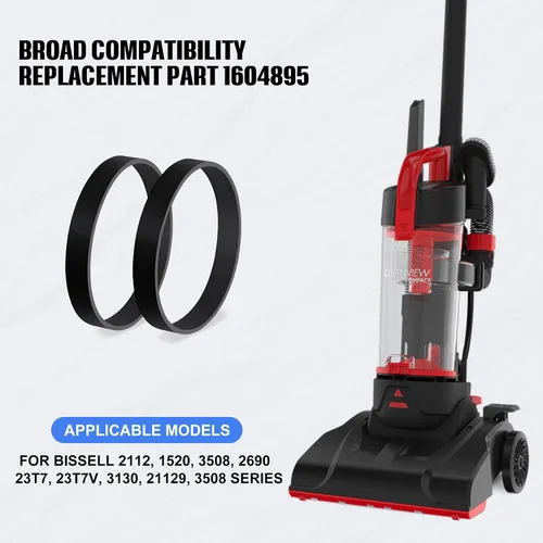 Vista 2 de Correa de vacío para aspiradora vertical ligera y compacta Bissell Powerforce, 1604895 para cinturón para modelos Bissell 2112, 1520, 2690, 3508