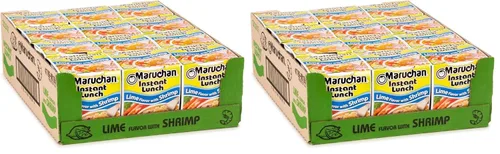 Vista 15 de Maruchan Fideos Ramen Instant Lunch con sabor a queso cheddar, sopa de fideos instantáneos estilo japonés, comida rápida y fácil, taza de 2.25