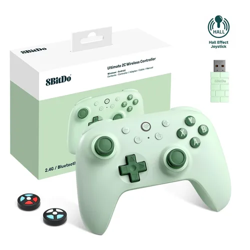 Vista 12 de 8Bitdo Ultimate 2C Wireless Controller for Windows PC and Android, with 1000Hz Polling Rate, Hall Effect Joysticks and Hall Triggers, and Remappable