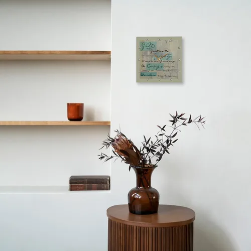 Vista 9 de 3dRose dpp_50568_1 Serenity Prayer - Reloj de pared espiritual inspirador, 10 x 10 pulgadas