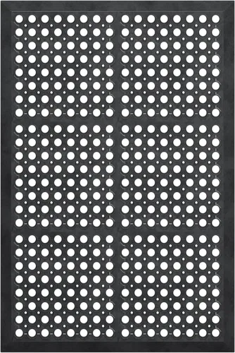 Vista 3 de Ottomanson Tapete de goma resistente, antideslizante, impermeable, fácil de limpiar, tapete antifatiga para cocinas comerciales, restaurantes