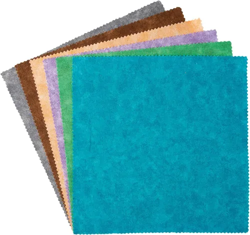 Vista 6 de Connecting Threads Blender Collection - Juego de 40 piezas de tela precortada de 10 x 10 pulgadas (10 x 10 pulgadas), 100% algodón (Tono cambray)