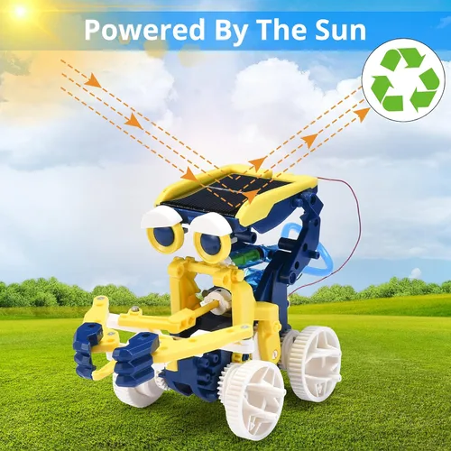Vista 3 de Proyectos STEM 11-en-1 Juguete de Robot Solar para Niños de 8-12 años, Kits Científicos de Robótica Educativa para Construir, Regalos de Navidad