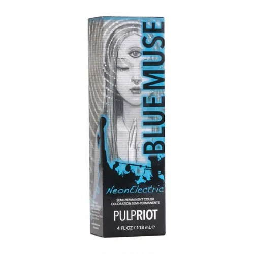 Pulp Riot - Tinte eléctrico semipermanente para el cabello, 4 onzas, BLUE MUSE