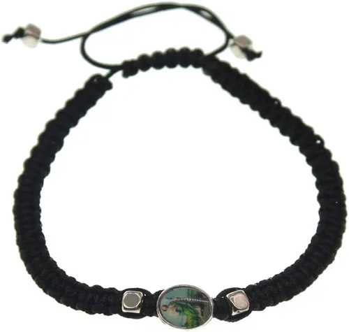 Pulsera de San Judas Tadeo Hilo Verde con Medalla Tono Plata Pulsera De San Judas Tadeo Hilo Color Verde Con Medalla Tono Plateado
