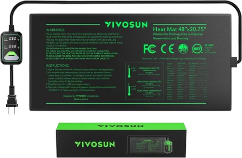 Vista 10 de VIVOSUN Alfombrilla térmica de plántulas de 10 x 20.75 pulgadas