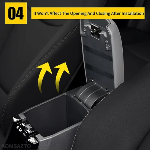 Vista 5 de AOMSAZTO Fundas de consola para Toyota Corolla 2014-2019, fundas para reposabrazos para Toyota Corolla, gris claro