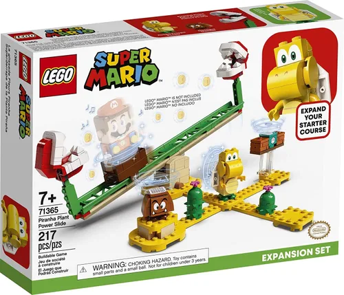 LEGO Super Mario Piranha Plant Power Slide Expansion Set 71365; Building Kit for Kids to Combine with The Super Mario Adventures with Mario Starter
