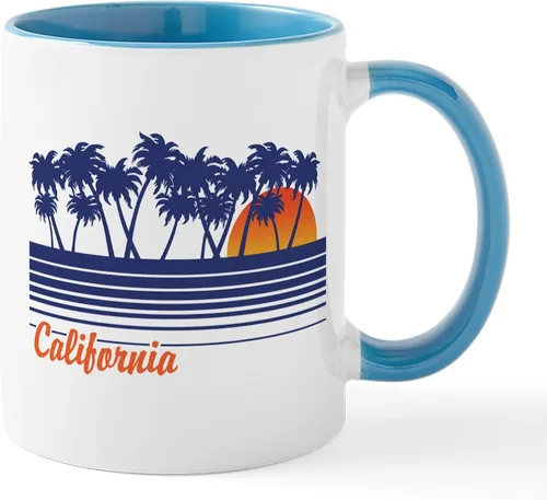Vista 11 de CafePress Taza de café de cerámica de 11 oz (11.0 fl oz) de San Francisco Blanco - Taza San Francisco